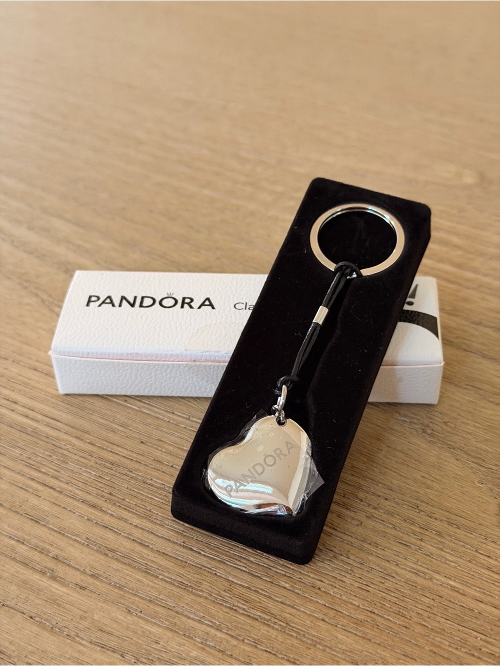 Pandora Silver Heart Keyring and Clasp Opener